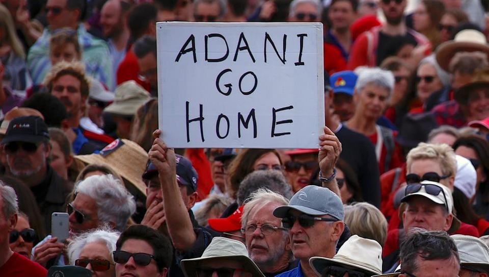 Thousands protest across Australia against Adani’s coal mine project