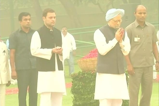 Rahul Gandhi, Manmohan Singh, Pranab Mukherjee Pay Tributes To Indira Gandhi