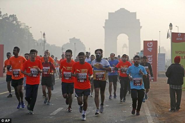 Record Runners For Delhi Half Marathon Despite Pollutio