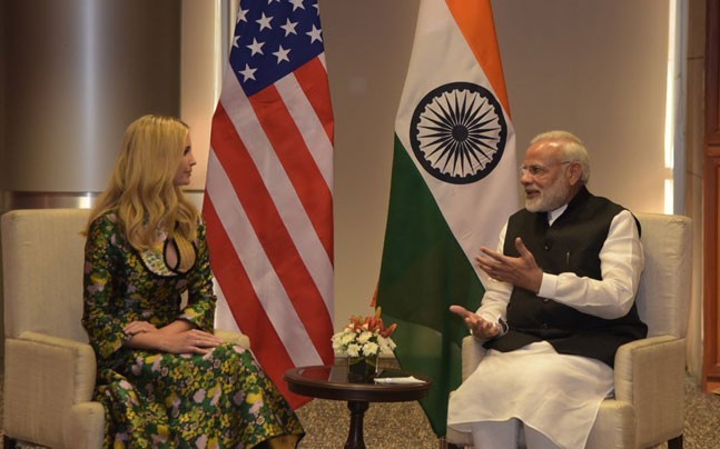 PM Modi Meets Ivanka Trump In Hyderabad