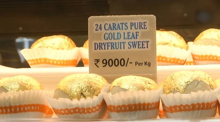 A shop in Surat selling actual gold sweets for Rs. 9,000 on Rakhi..!!