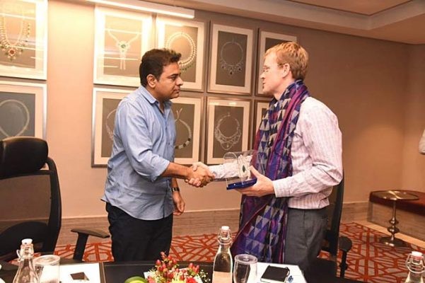 IT Minister KTR Meets WhatsApp CEO Chris Daniels