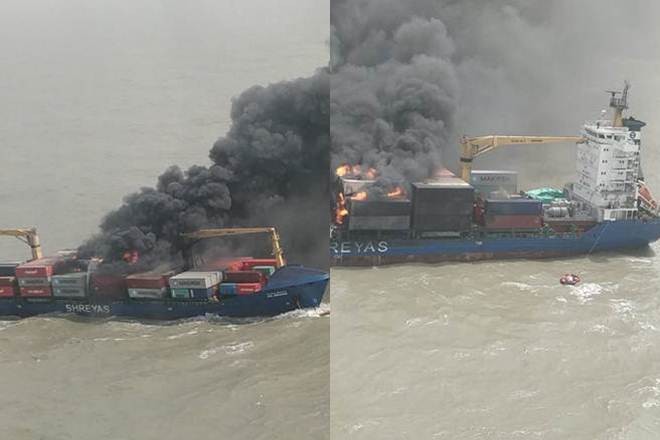 Merchant vessel SSL Kolkata catches fire, all 22 members rescued