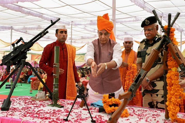 Remain calm as long as enemy is, says Rajnath Singh