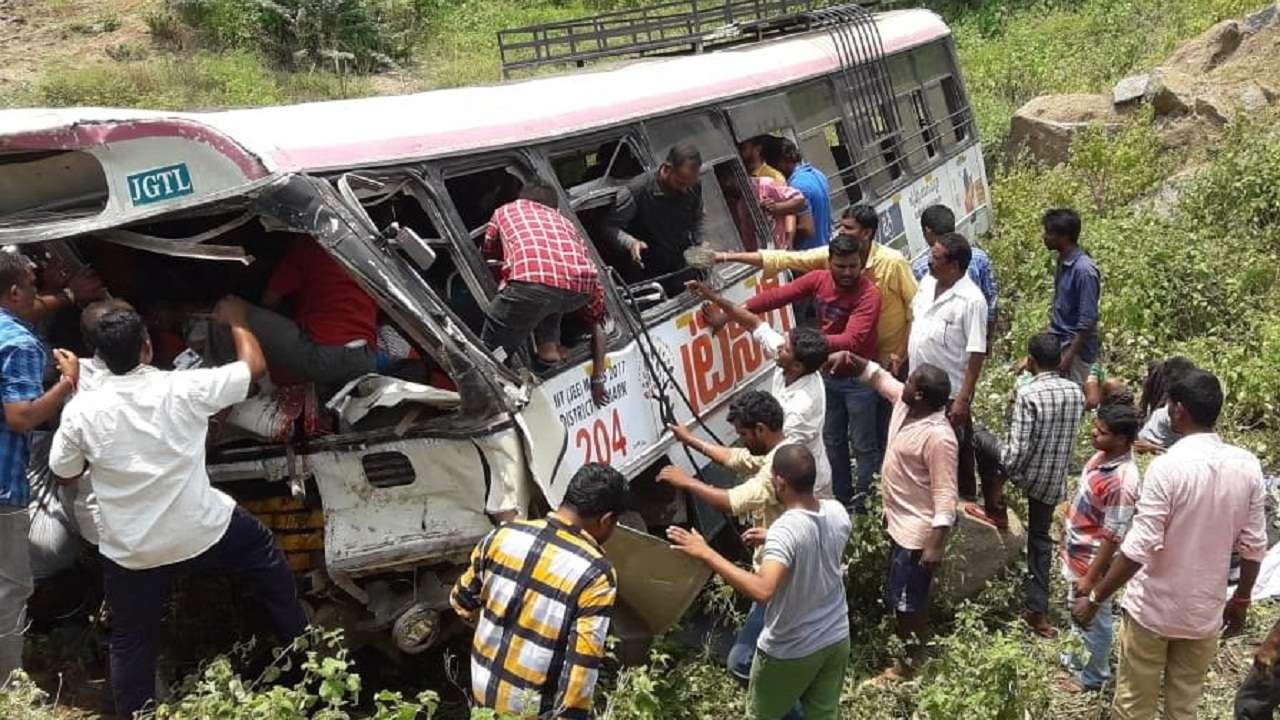 40 Pilgrims Feared Dead as Bus Plunges Into Valley in Telangana's Jagtial District