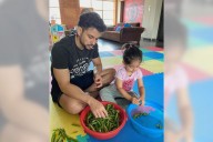 Lockdown diaries: Kunal Kemmu peels 'matar' with daughter Inaaya 