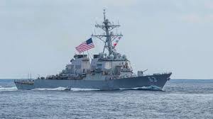 US Navy ship sails through Taiwan Strait