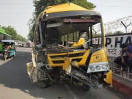 6 kids injured in Delhi school bus accident (Lead)