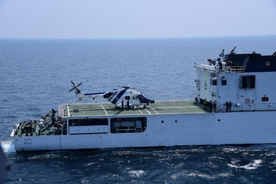 HAL chopper undergoes ship-borne trials off Chennai coast