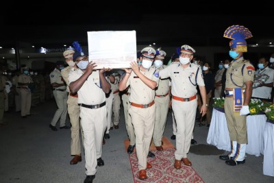 Mortal remains of martyred CRPF jawan reach Hyderabad