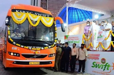 Complaint lodged as newly launched KSRTC-SWIFT bus meets with accident