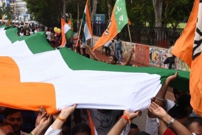 BJP Minority Morcha presents Tricolour to Darul Uloom for 'Har Ghar Tiranga' campaign