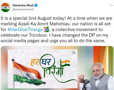 PM Modi changes his profile picture, urges people to put Tricolour on their social media accounts