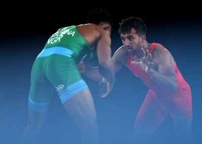 CWG 2022: 19-yr-old Indian grappler Naveen bags gold, beats Pakistan's Muhammad Sharif Tahir