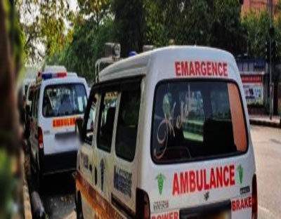 Ambulance stuck during President's visit, injured carried on stretcher