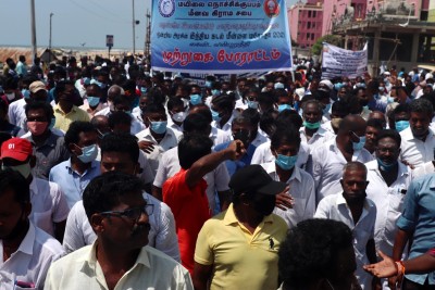 Protest held in TN against arrest of fishermen by Sri Lankan Navy