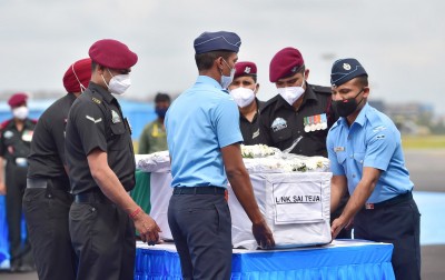 CDS chopper crash: Soldier Sai Teja's body brought home in Andhra's Chittoor