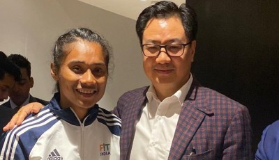 Even as DSP, Hima Das will keep sprinting for India: Rijiju   (12:14) 