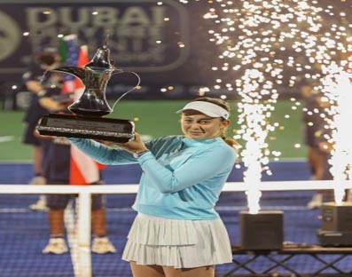 Ostapenko takes home Dubai Tennis crown with win over Kudermetova