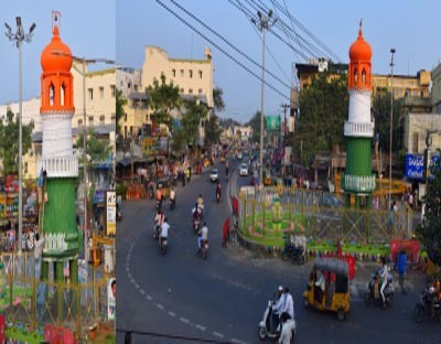 Andhra's Jinnah Tower gets Tricolour coat