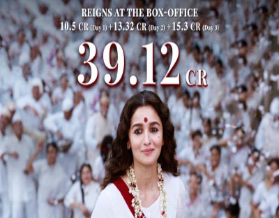 'Gangubai Kathiawadi' mints Rs 39.12 cr on opening weekend