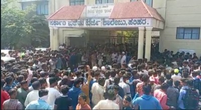 Hijab row: Teargas fired in Karnataka college campus, curfew in one more dist