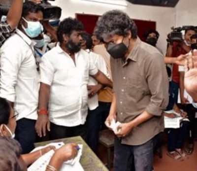 Polling underway for TN Urban polls; Superstar Vijay casts vote at Neelangari