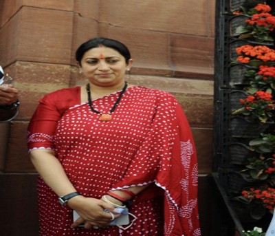 Rahul is adamant on bringing down Parliament's productivity: Smriti Irani