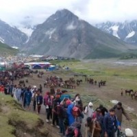 Over 7,100 pilgrims leave for Amarnath cave shrine from base camp