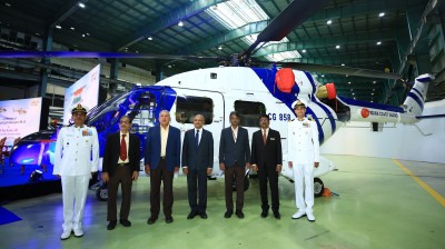 Coast Guard inducts HAL's three Dhruv helicopters