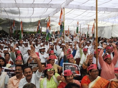 Cong protest at Delhi's Rajiv Chowk over Rahul's ED grilling