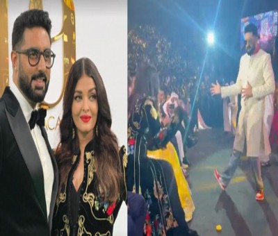 Abhishek does an 'impromptu dance' with Aishwarya at IIFA 2022