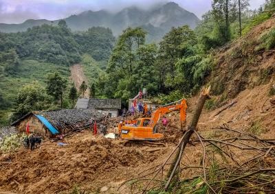 2 killed, 4 missing after landslides in China