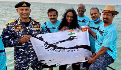 Syamala second Indian woman to conquer Palk Strait