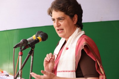 BJP selling endangered animals, strategic assets to its friends: Priyanka