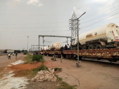 Oxygen Express on way from Odisha to Telangana