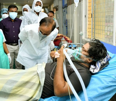 Telangana CM visits Gandhi Hospital, interacts with Covid patients