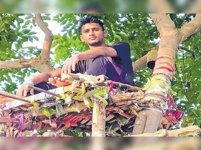 Covid positive Telangana youth spends 11 days on tree