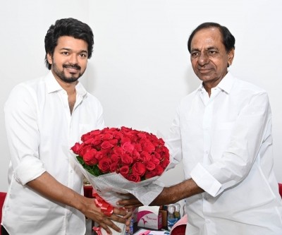 Tamil actor Vijay meets KCR in Hyderabad