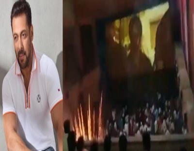 Fans light fireworks during 'Antim' show in theatre, Salman Khan objects