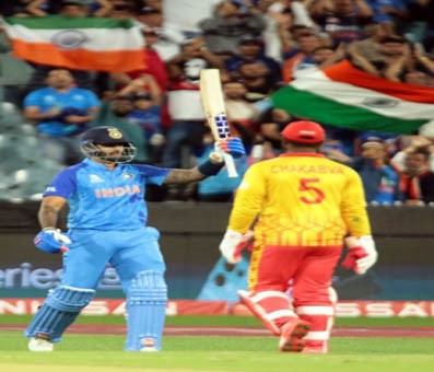 T20 World Cup: India set up semifinal showdown with England after 71-run thrashing of Zimbabwe