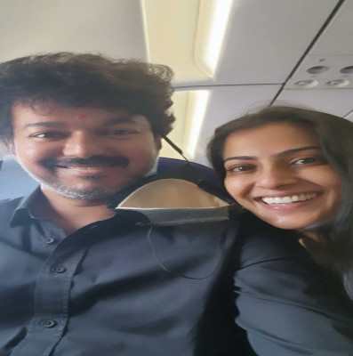 Two flights, two surprises for Varalaxmi: First, Nambi Narayan; then, Vijay