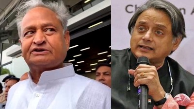 Tharoor in Cong office to check delegate list, Gehlot arrives in Delhi