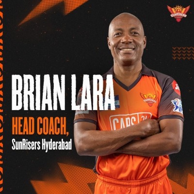 West Indies batting legend Brian Lara appointed head coach of Sunrisers Hyderabad