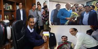 अरविंद केजरीवाल ने दिल्ली के मुख्यमंत्री पद का कार्यभार संभाला