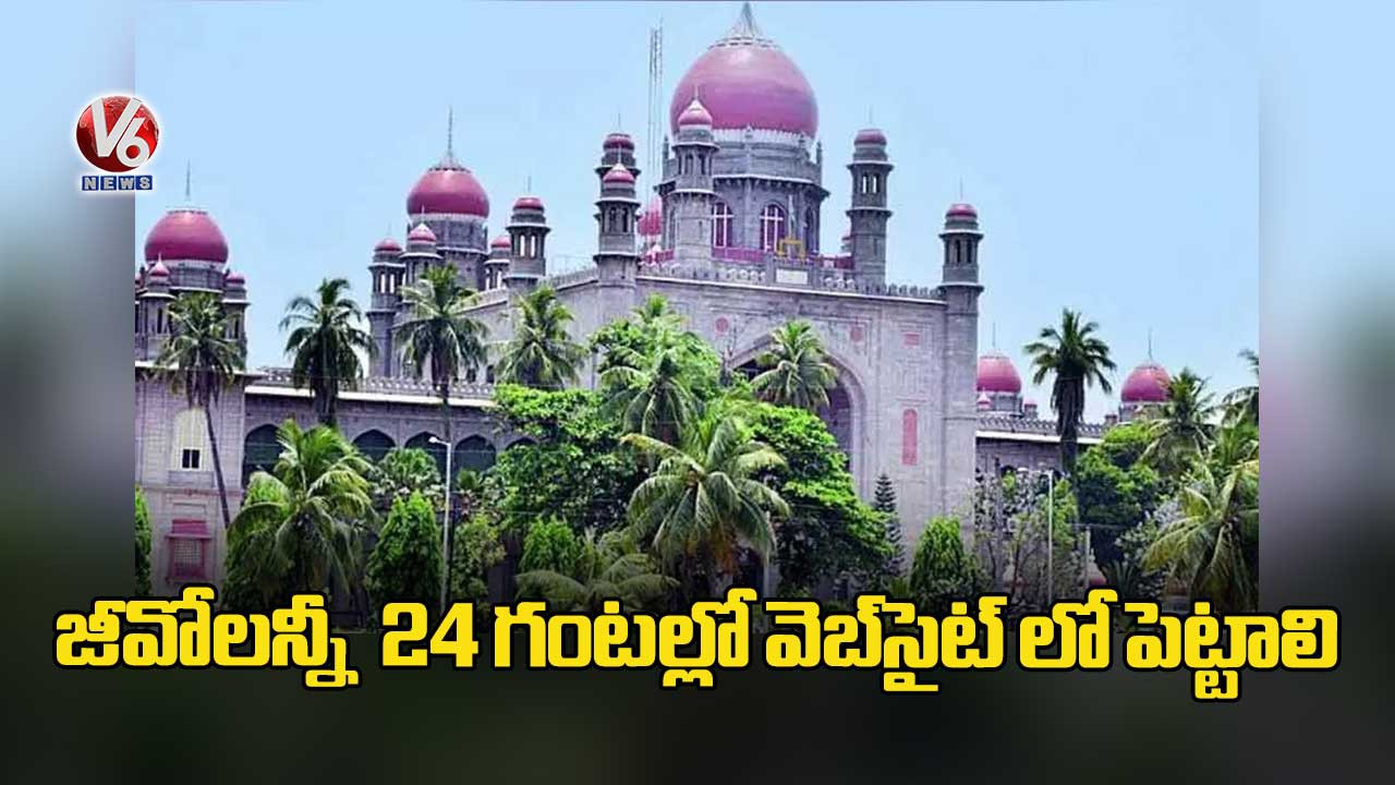 24 గంటల్లో జీవోలు వెబ్ సైట్ లో పెట్టాలి