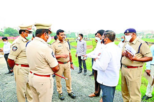 సీఎం పర్యటన ఏర్పాట్ల పరిశీలన