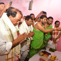 బాసర’ ఆలయ పునఃనిర్మాణానికి  శ్రీకారం