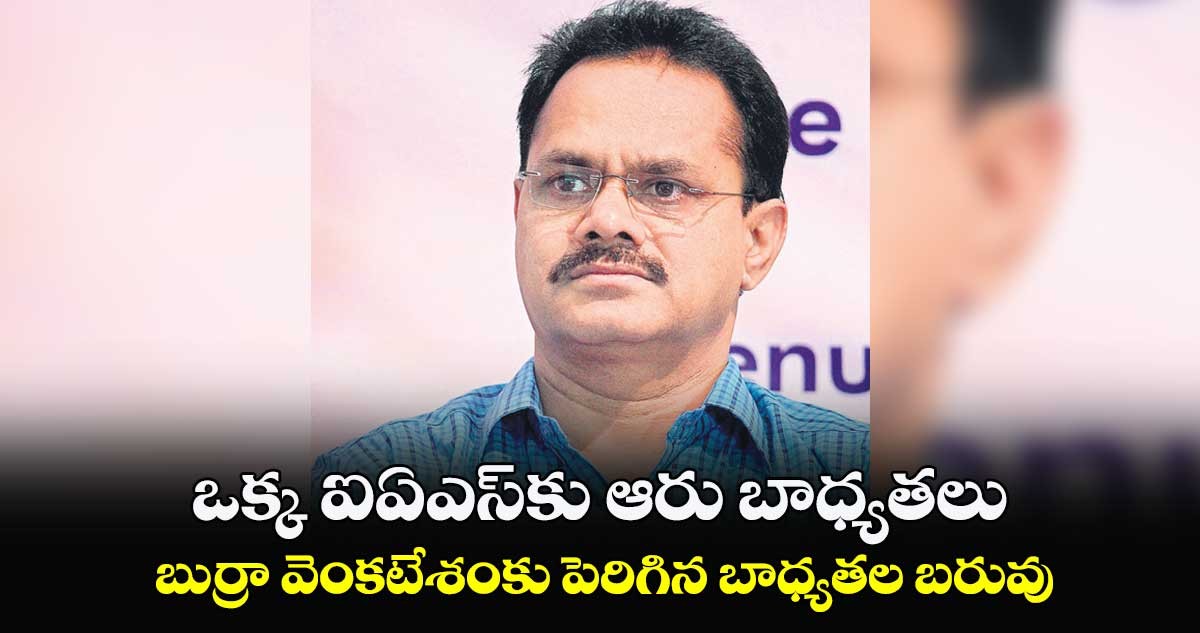 బుర్రా వెంకటేశానికి ఆరు విభాగాల ఇంచార్జీ