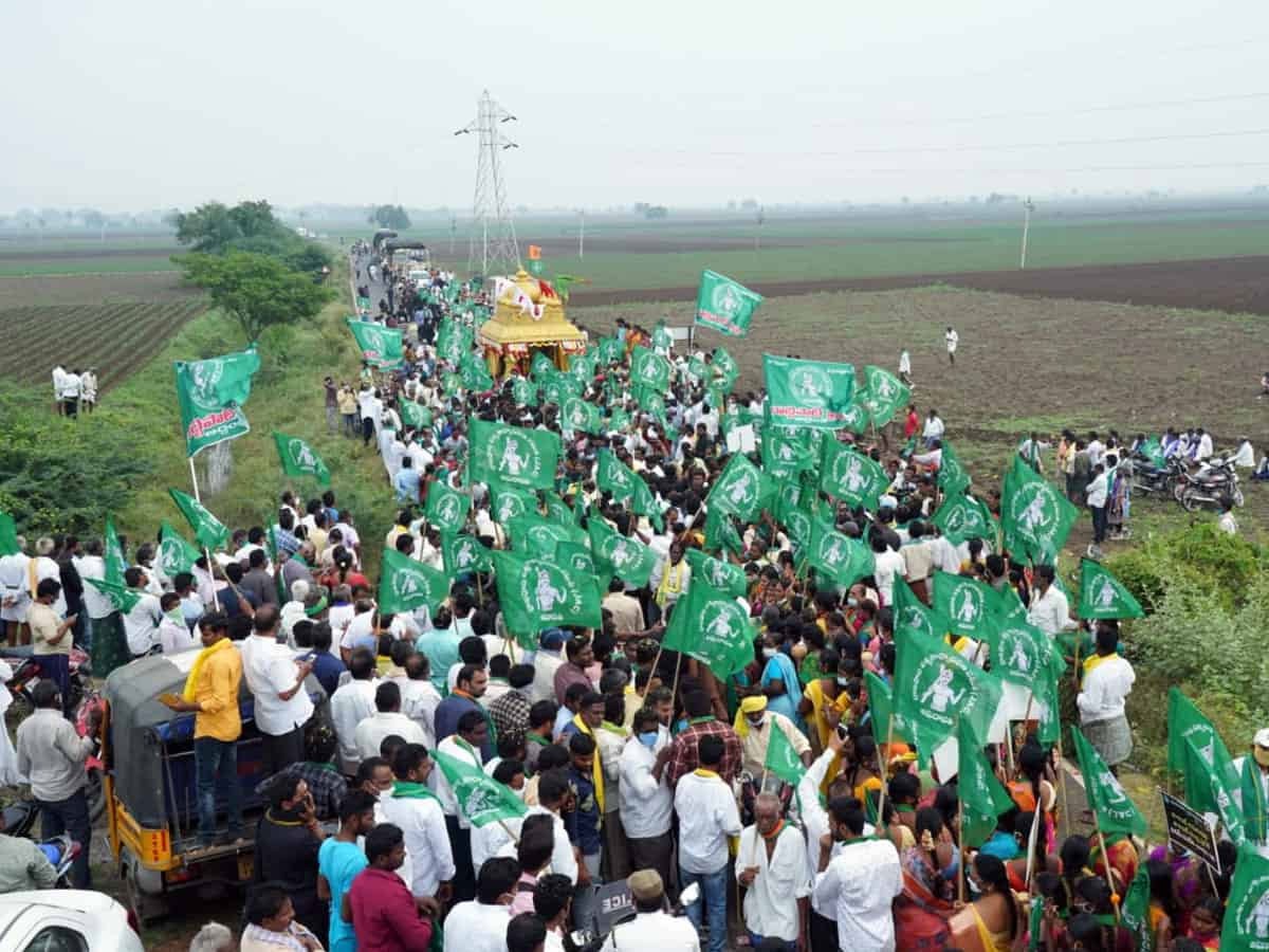 27వ రోజు రైతుల పాదయాత్ర...